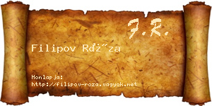Filipov Róza névjegykártya